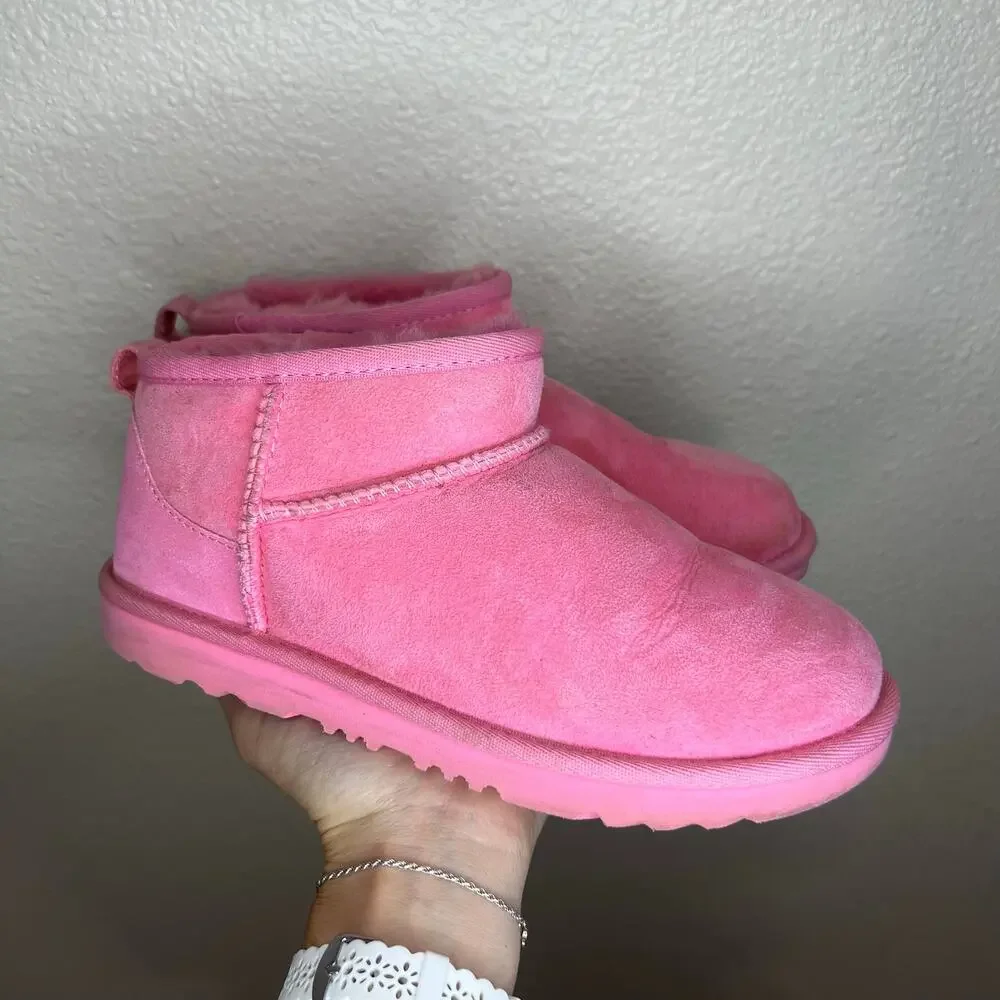 UGG Classic Ultra Mini Suede boots in pink GIRLS 4 / EU 36